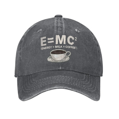 Energy Equals Coffee Baseball Caps