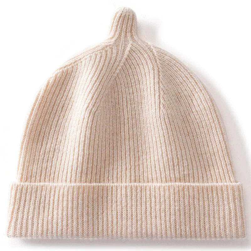 Korean Fashion Cashmere Hats Girls Boys Solid Color Outdoor Warm Caps Kids