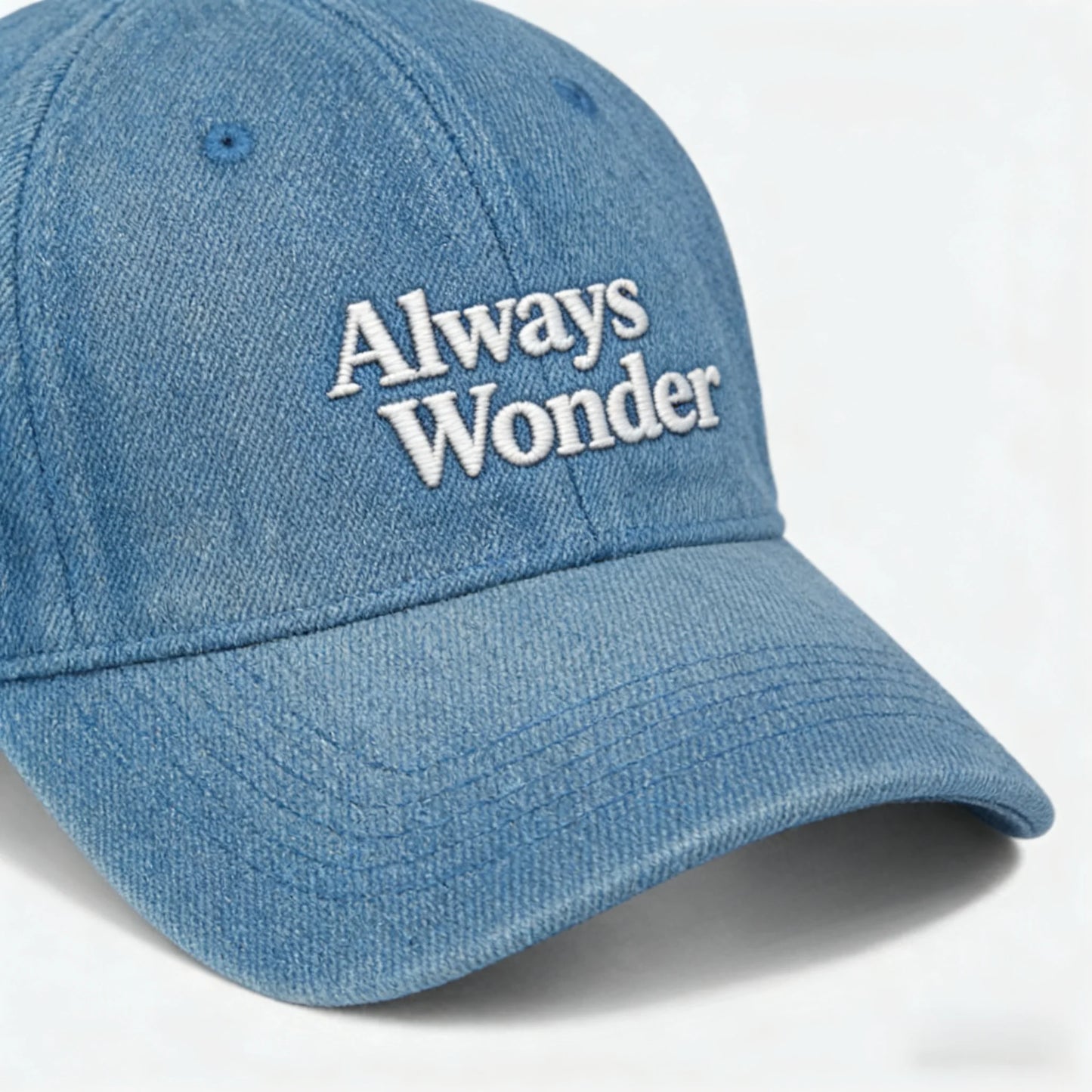 Letter Denim Fabric Baseball Cap