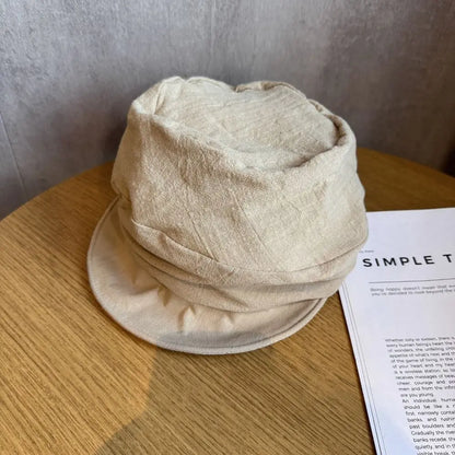 Ins Japanese Linen Berets Pleated Classic Newsboy Hats