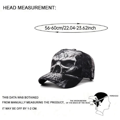 Fashion Creative New Baseball Hat Printed Skeleton Hip Hop Skateboarding Hat Outdoor Daily Decoration Hat Unisex