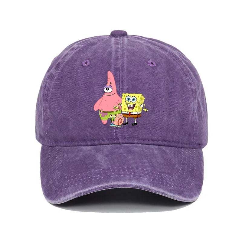 Fashion Cute SpongeBobs Baseball Cap Movie Cartoon Role Adult Men Women