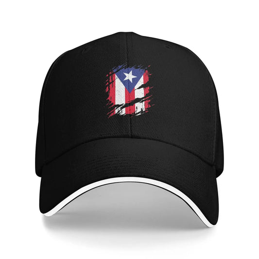Puerto Rico Flag Print Cap Outdoor Baseball Caps Men's Hats Women's