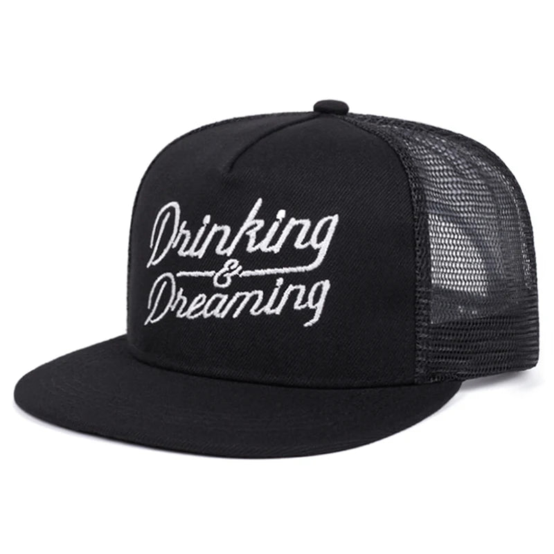 2026 New Flat Edge Hat Creative Letter Embroidered Baseball Hat