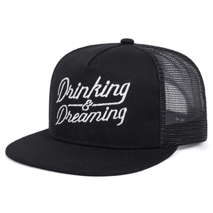 2026 New Flat Edge Hat Creative Letter Embroidered Baseball Hat