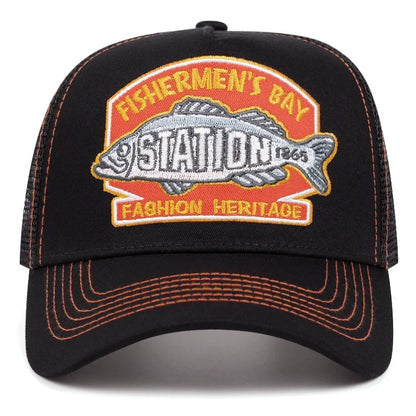 Unisex Summer Fishing Cap Breathable Mesh Trucker Hat Men Women