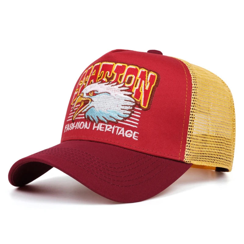 Creative Baseball Hat Station Eagle Head Embroidered Baseball Caps
