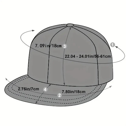 Unisex Doughnut Embroidery Hip Hop Hats Outdoor Adjustable Casual Sunscreen Hat