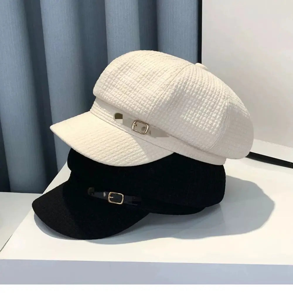 Casual Octagonal Newsboy Hat Accessories Fashion Designer Berets