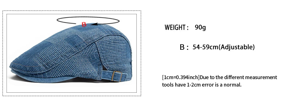 Denim Vintage Beret Men Newsboy Caps Summer