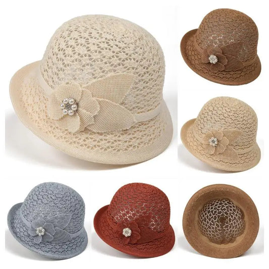 Summer Sun Protection Hat French-Style Rolled-Brim Sun Hat