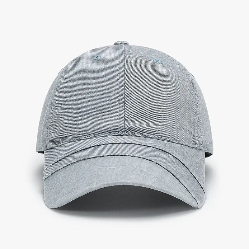 Spring Autumn Solid Color Washed Baseball Cap