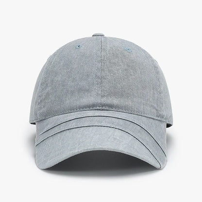 Spring Autumn Solid Color Washed Baseball Cap
