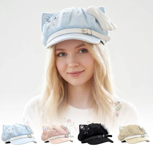 Popular Cat Ears Women's Beret Anime Japanese Style Newsboy Cap