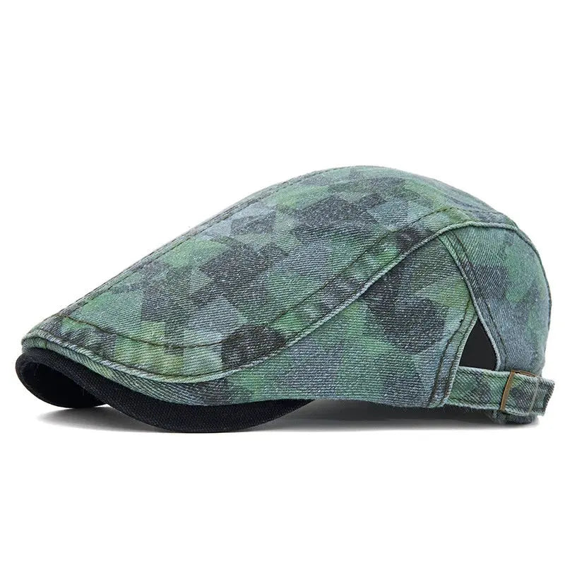 Four Seasons Cotton Print Newsboy Caps Flat Cap
