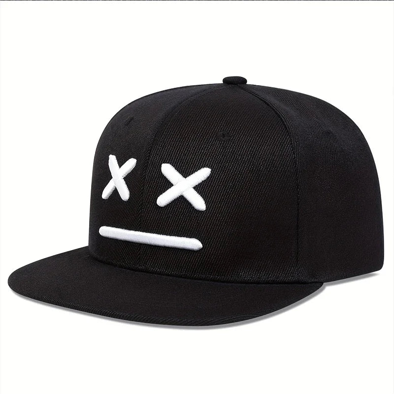 Unisex XX Smiling Face Embroidery Hip-hop Hats Spring Autumn