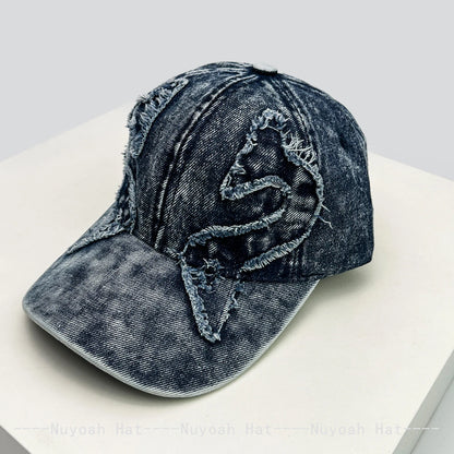 Sunshade Distress Versatile Street Peaked Caps Fashion