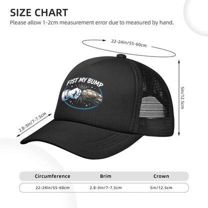 Men Fist My Bump Cap HipHop Mesh Baseball Caps