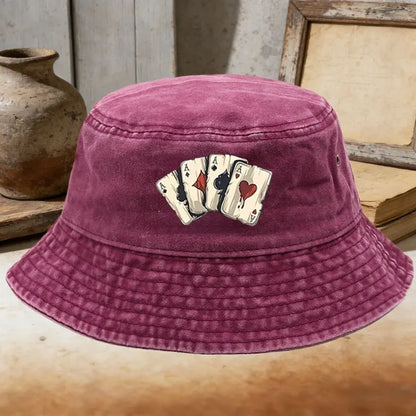 Vintage Washed Cotton Bucket Hat Retro Hip Hop Fisherman Cap