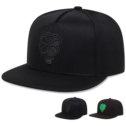 Unisex Clover Embroidery Hip-hop Hats Spring Autumn