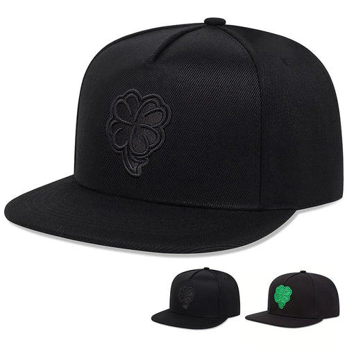 Unisex Clover Embroidery Hip-hop Hats Spring Autumn