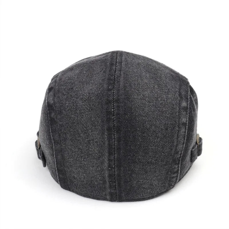 Korean Style Denim Beret Hat For Women Men Vintage