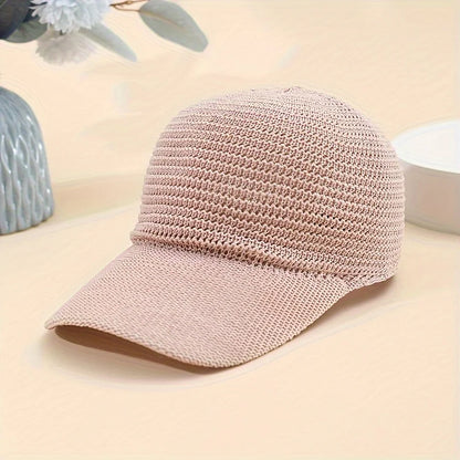 Spring/Summer Linen Knit Baseball Cap Openwork Baseball Cap
