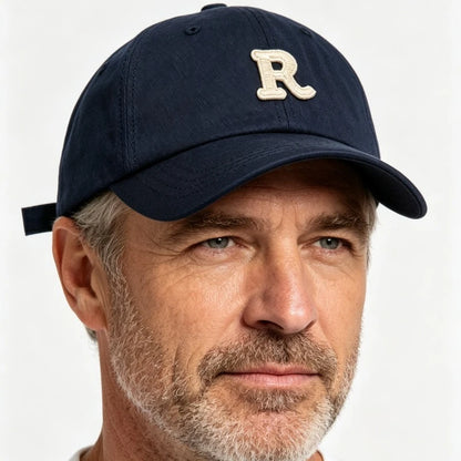 Men's Ladies Embroidered Letter R Baseball Cap
