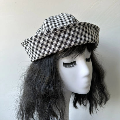 Fashion Bucket Hat For Women Korean Style Striped Sailor Cap Spring Autumn