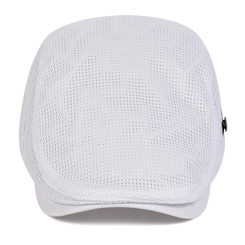 Men New York Label Mesh Breathability Newsboy Caps