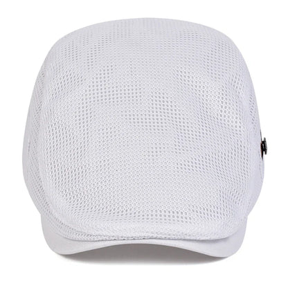 Men New York Label Mesh Breathability Newsboy Caps