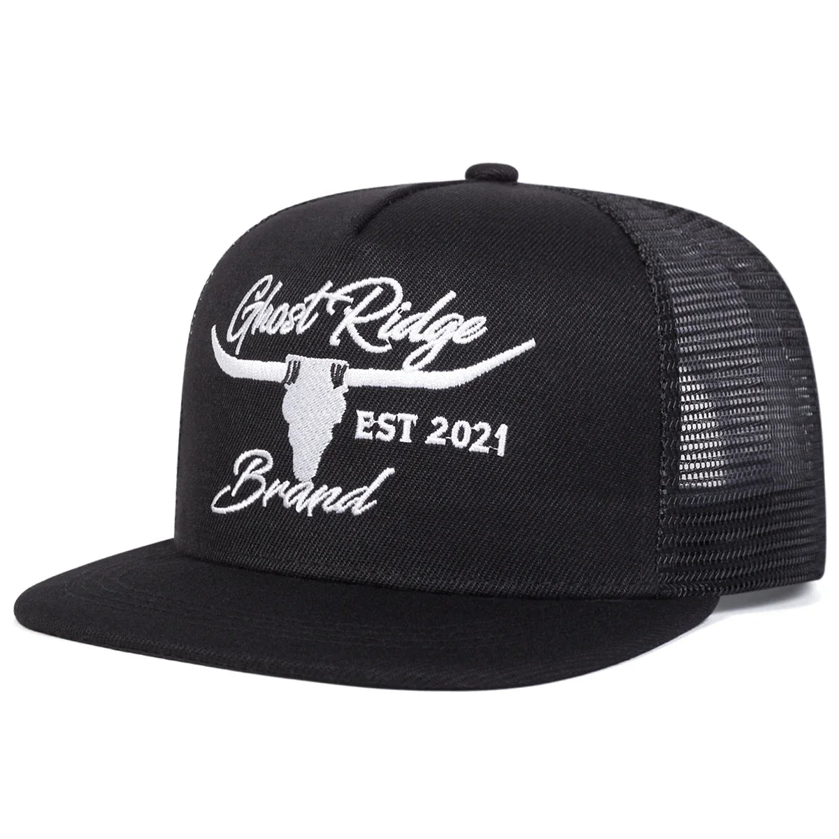 Unisex Bullhead Letter Embroidery Hip-hop Net Hats Spring Summer