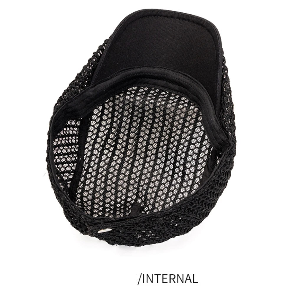 Berets Spring Summer Breathable Mesh Cap