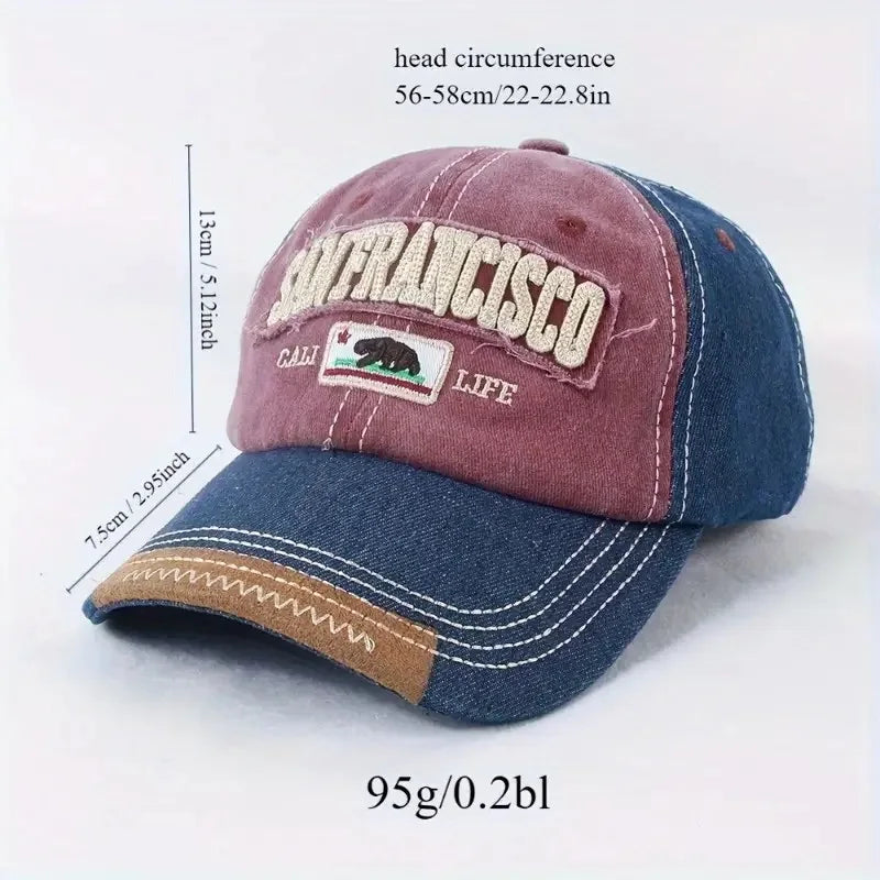 Trendy Distressed Cotton Baseball Cap