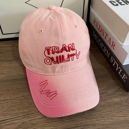 Soft Washed Gradient Pink Baseball Cap
