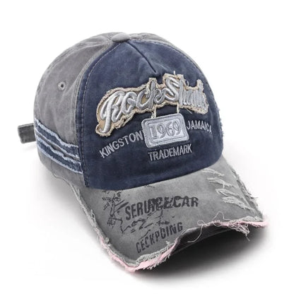 Retro Letter Embroidery Baseball Caps Spring Summer