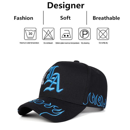 Unisex Gothic LA Angel Embroidery Baseball Caps Spring Autumn