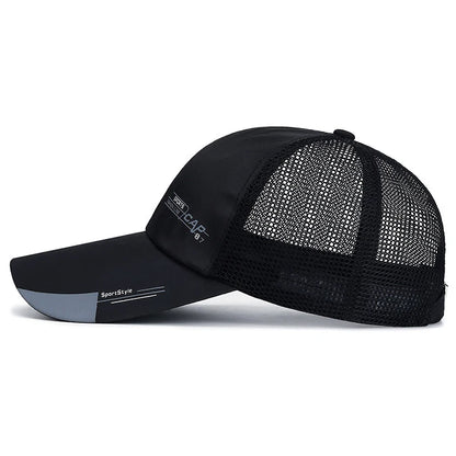 Mesh Sports Cap Men For Fish Breathable Baseball Cap Outdoor Visor Cap Long