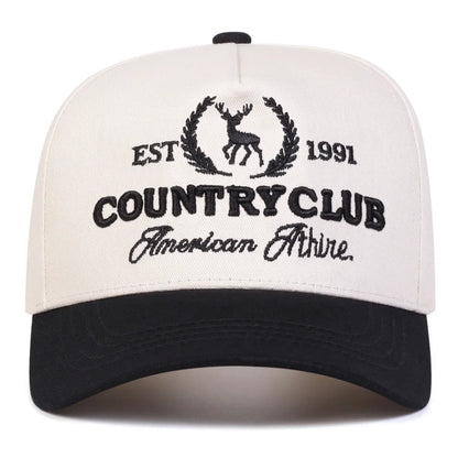 Unisex Country Club Letter Embroidery Baseball Caps Spring Autumn