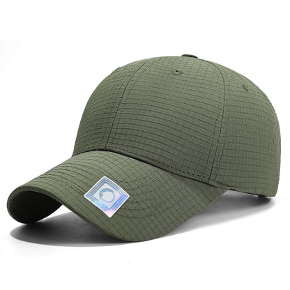 New Plaid Solid Hard Top Baseball Cap Outdoor
