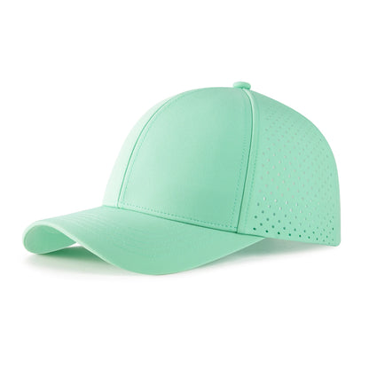 Men Quick Dry Baseball Cap Laser Cut Mesh Ball Curved Brim Snapback Hat