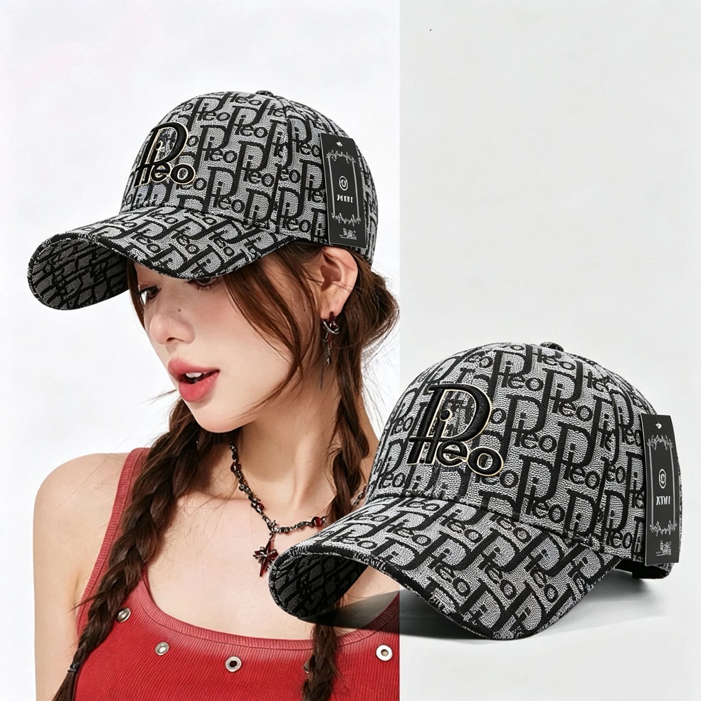 Letter Duckbill Cap With Sunshade Baseball Cap - Unisex