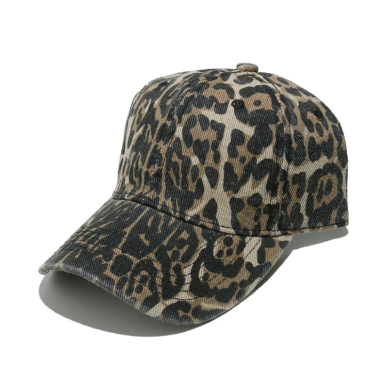 New Four Seasons Cap Women Outdoor Shade Leopard Print Baseball Cap Men