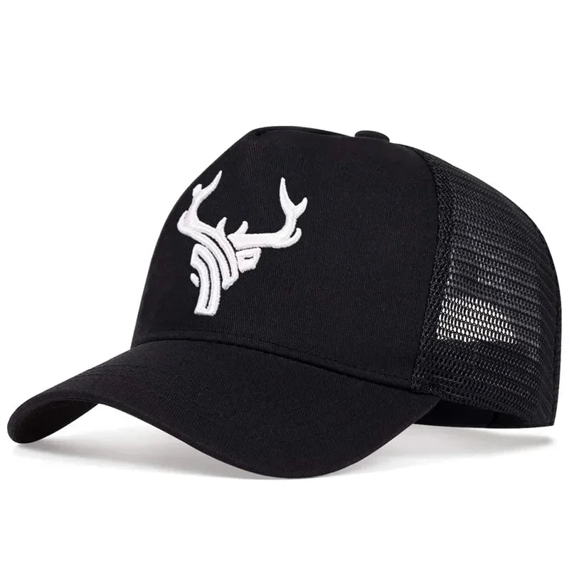 Unisex Antler Embroidered Baseball Cap Men Women Summer