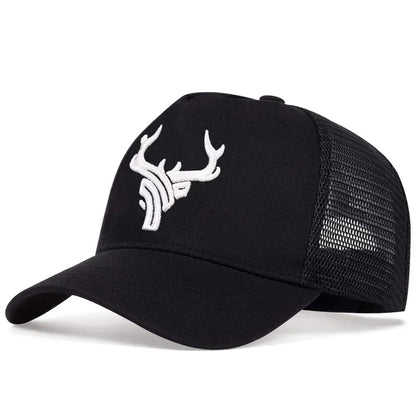 Unisex Antler Embroidered Baseball Cap Men Women Summer