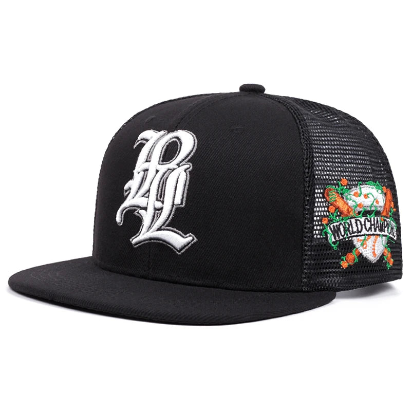 Mesh Hat LPL Embroidered Street Skateboarding Hat Street Dance Hip Hop Hat