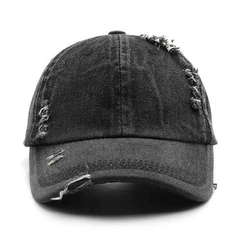 Distressed Ripped Baseball Cap For Women Men's Caps