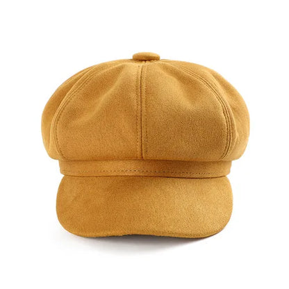 Autumn Winter Outdoor Casual Suede Fabric Hats & Caps Fashion Solid Color