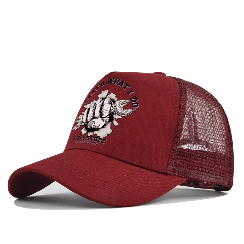 Spring Summer Printed Mesh Breathable Baseball Cap