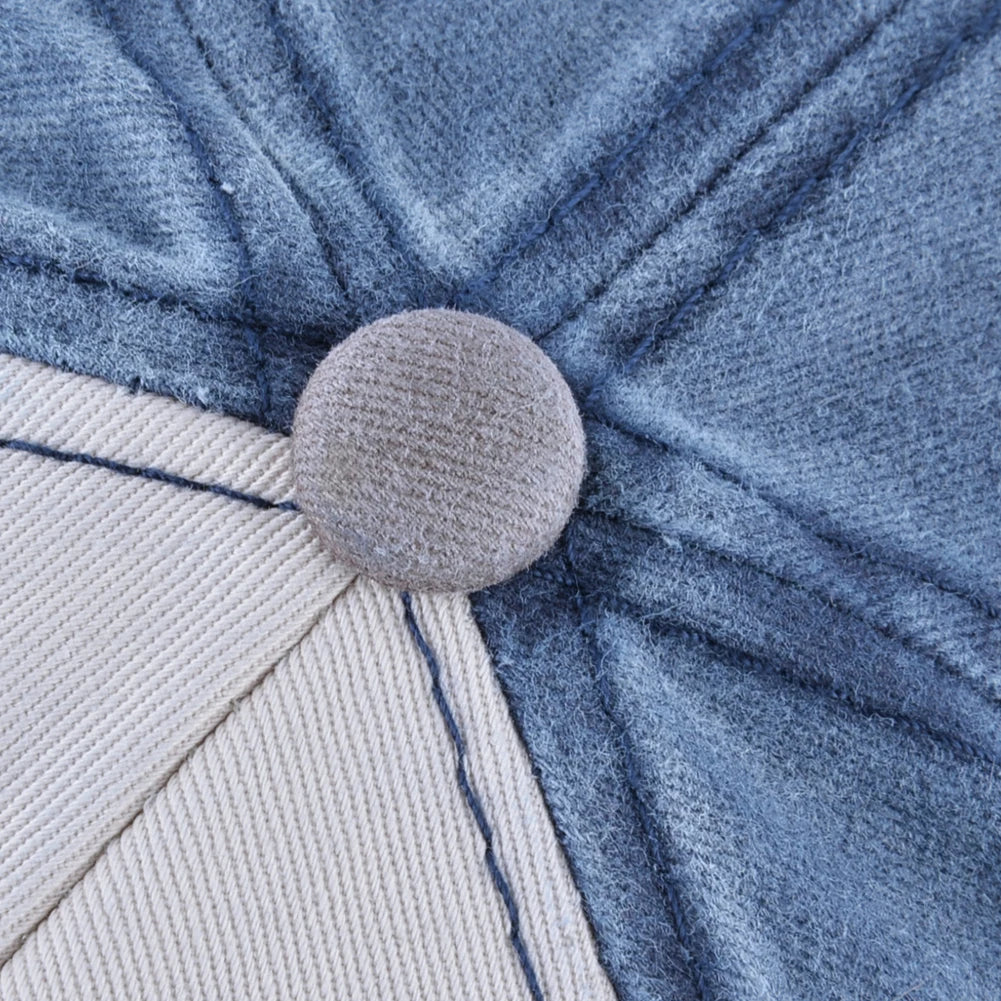 Vintage Washed Denim Baseball Cap For Men And Women